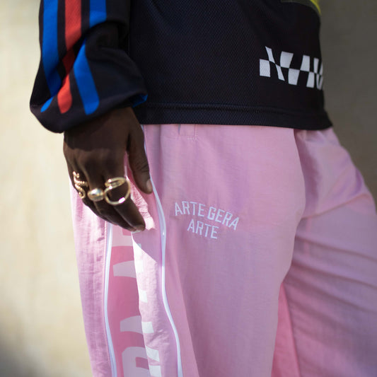 CALÇA AGA - ZIP BAGGY ROSA