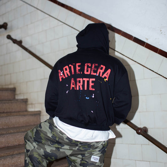 MOLETOM OVER ZÍPER SPORT LOGO - PRETO