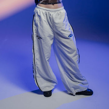 CALÇA AGA - ZIP BAGGY OFF-WHITE