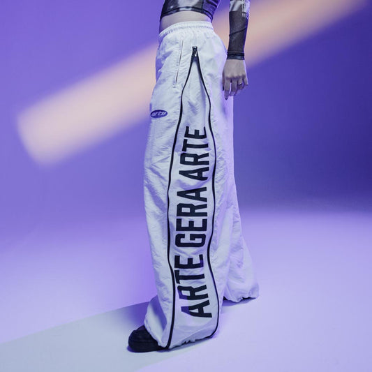 CALÇA AGA - ZIP BAGGY OFF-WHITE